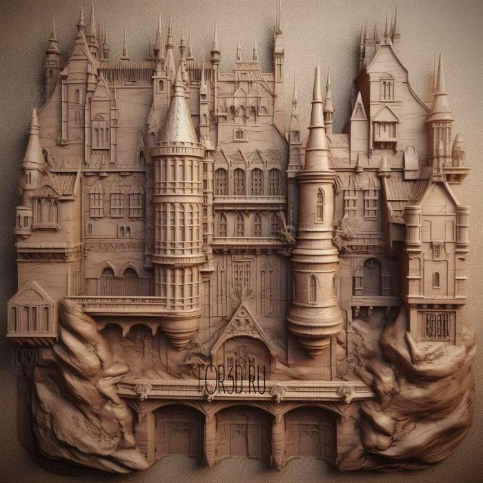 Castle series 1 stl model for CNC